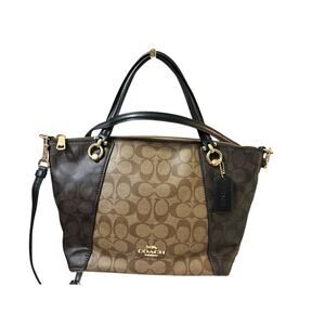 Coach Kacey Satchel handbag with matching wristlet - C6838